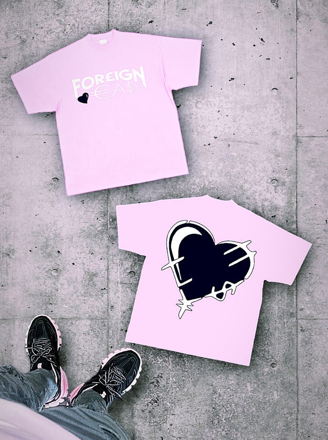 Foreign Cash X RICH LOVE Pink Tee